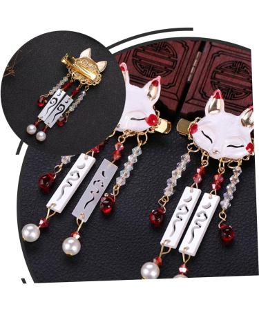 Mikinona 1 Pair Tassel Drop Barrette Alligator Hair Clips Chinese Hair Accessories Women Tassel Hair Clip Tassel Hairpin Tassel Animal Hair Clip Chinese Tassel Hair Clips Tassel Barrette - Buy Online on GoSupps.com