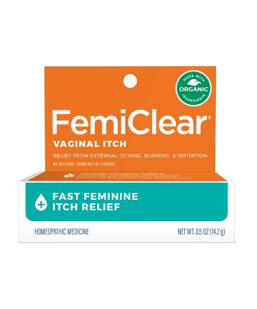 FemiClear Vaginal Itch Relief | Effective Organic Ingredients | External Itch Relief Ointment | Feminine Hygiene Products | Vaginal Health Cream| Relieves Dryness| Feminine Products - 0.85 Oz