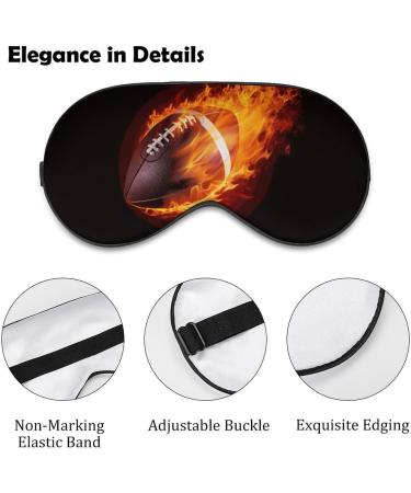 Buy American Football Fire Flames Sleeping Mask - Adjustable Soft Eye Mask for Men Women Boys & Girls | Light-Blocking Blindfold for Comfortable Sleep - Buy Online on GoSupps.com