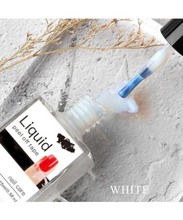 15ML Liquid Nail Latex Peel Off - Cuticle Nail Polish Skin Barrier for Gel Polish - White Odorless Manicure Accessory - Buy Online on GoSupps.com