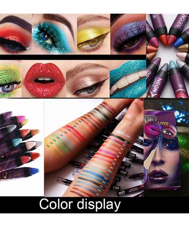 Go Ho 2PCS Silver & White Eyeshadow Sticks - Ultra Pigmented Shimmer Eye Shadow Pens - Buy Online on GoSupps.com
