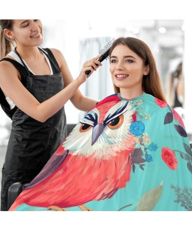 Kigai Cute Owls Barber Cape | Professional Waterproof Hair Cutting Cape for Men & Women with Adjustable Snap Closure - Buy Online on GoSupps.com