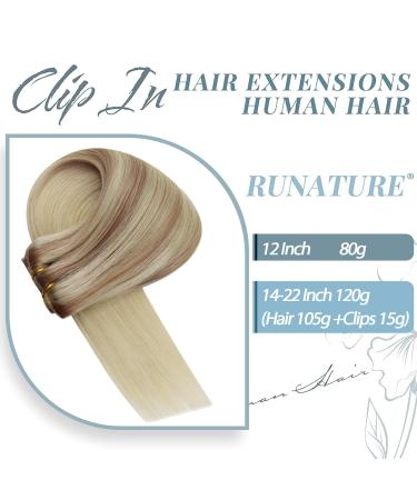 Buy Runature Balayage Clip In Hair Extensions - Real Hair 30cm 7pcs 80g - #18/22 & #18/26 - Perfect for International Shipping - Buy Online on GoSupps.com