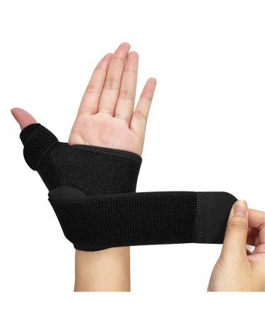 Wrist Brace for Carpal Tunnel & Thumb Sprain Protection Sports Finger Guard (Black) | International Shipping Available - Buy Online on GoSupps.com
