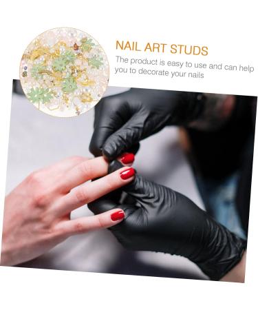 Housoutil 1 Box Nail Art Accessories Nail Decoration Manicure Studs Embellishment Nail Art Decorations Artificiales Para Trendy Decor Nail Stickers DIY Nail Supplies Alloy Japanese 6.5X6.5X1cm Green - Buy Online on GoSupps.com
