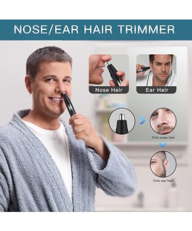 Pub Hair Cutter for Men & Women | Waterproof Electric Body Razor with LED Display | Nasal & Ear Hair Trimmer | 2-Piece Black Personal Grooming Kit - Buy Online on GoSupps.com