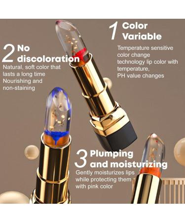 Lipstick Magic Temperature Color Changing Lip Gloss | Moisturizing Flower Lipstick Long Lasting Nutritious Lip Balm Magic Color Changing Lip Gloss - Buy Online on GoSupps.com