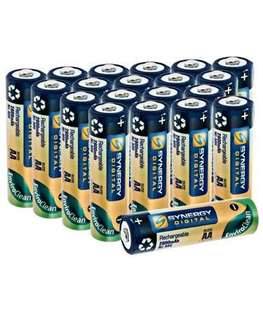Synergy Digital Remote Control Batteries Compatible with HUBSAN RC for X4 H107C+ Quadcopter Remote Control (Ni-MH 1.25V 2800mAh) combo-pack includes: 20 x AA Rechargeable Batteries