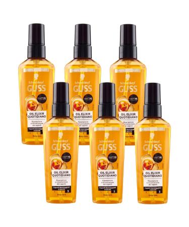 Gliss 6 x GLISS Hair Treatment Oil Elixir for Dry Hair 75 ml