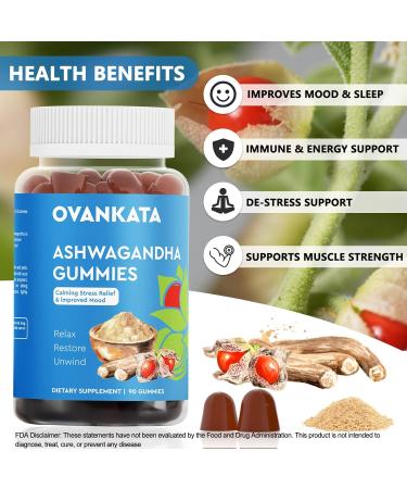 OVANKATA Potassium Magnesium Gummies with Ashwagandha & Vitamin D - Natural Energy & Stress Relief - Buy Online on GoSupps.com