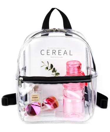 Keepcross Small Clear Stadium Backpack - Stadium Approved Mini Bag for Women, Black - Buy Online on GoSupps.com