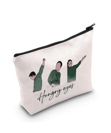 G2TUP Sebastian Gift Hungry Eyes Makeup Bag Gift for Bucky Barnes Fan Hungry Eyes White Bag