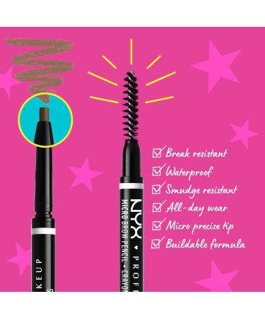 Nyx Micro Brow Pencil - Vegan Eyebrow Pencil & Brush Brunette | International Shipping - Buy Online on GoSupps.com