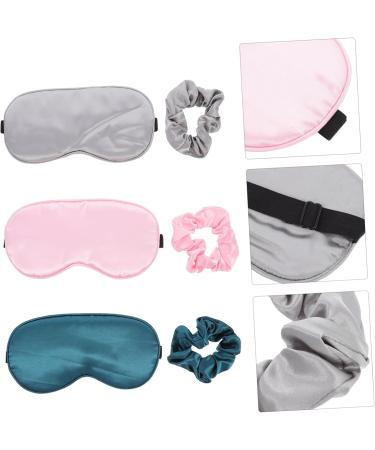NOLITOY Travel Eye Mask & Hair Ring Kit - Silk Eyemasks Blackout Eyepatch & Hair Ties for Adults - Ultimate Comfort for Airplane & Sleep - Buy Online on GoSupps.com