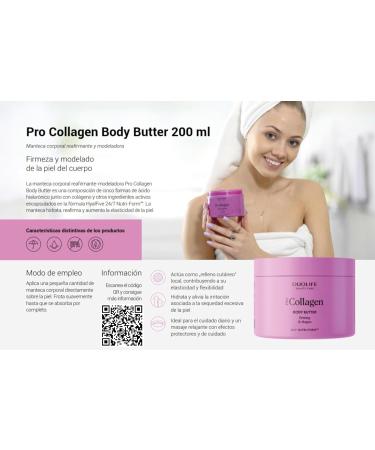 DuoLife SA Collagen Body Butter 200 ml Duolife firming body butter improves skin moisture and elasticity 5 hyaluronic acid and 8 plant extracts - Buy Online on GoSupps.com