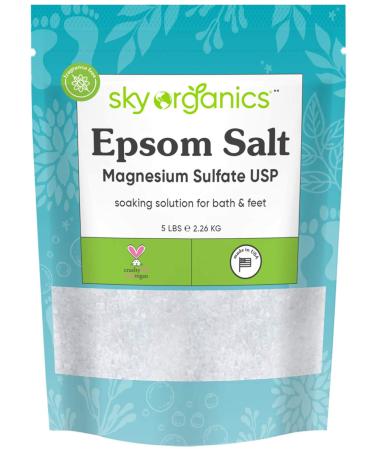 Sky Organics Epsom Salt for Body to Soak, Soothe & Refresh, 5 lbs.