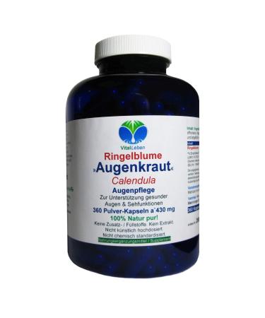 Viewing & eye care - eye herb ring flower 360 capsules Lutein & zeaxanthin vital complex + retina macula parchment - pure nature without additives 26960-360 360 pieces (1 Pack)