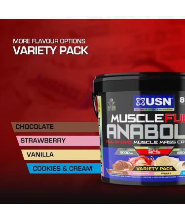 USN Muscle Fuel Anabolic Variety Protein Powder 4kg - Cookies & Cream Flavor for Muscle Gain - Workout-Boosting Formula - Pack of 1 - Buy Online on GoSupps.com