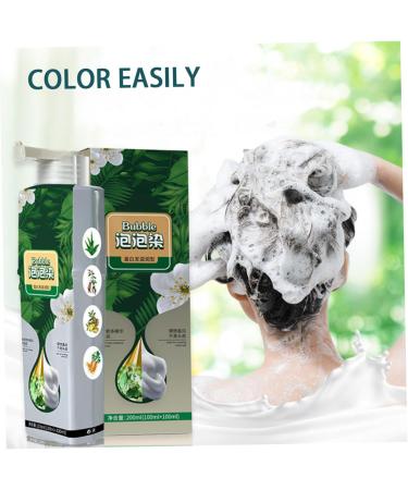Natural Plant Hair Dye 100ml Bubble Plant Hair Dye Plant Based Hair Dye for Gray Hair Coverage Hair Color for Men Women Hair Dyeing Cream Gentle Safe for Scalp & Hair Black Natural Plant Hair Dye - Buy Online on GoSupps.com