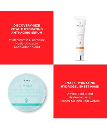 IMAGE Skincare A Little Luxury Hydrating Discovery Set - Vital C Serum & Hydrogel Mask | Ideal Holiday Gift for Glowing Skin - Buy Online on GoSupps.com