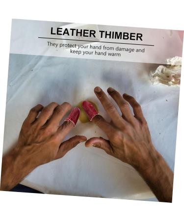 VILLCASE 12 Pcs Knit Mittens Thimble Set - Leather Finger Protectors for Knitting Sewing & Needle Felting - Craft Shield Covers & Thumb Thimbles - Buy Online on GoSupps.com