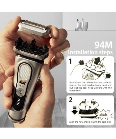 94M Electric Replacement Shaver Head Accessories Compatible with Braun Series 9 Shaving Razor Head Compatible with Braun S9 9290cc 9291cc 9370cc 9376cc 9293s 9260s 9295cc 9385cc - Buy Online on GoSupps.com