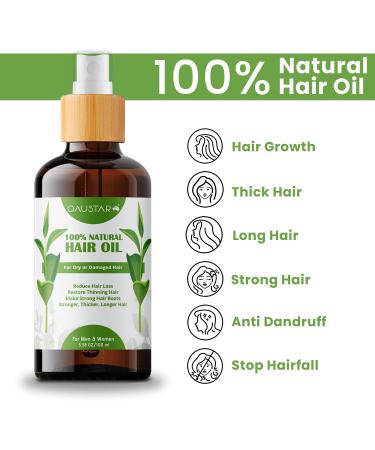 100% Natural Hair Oil Treatment for Damaged & Dry Hair | Strengthen & Lengthen Hair | 100 ml - Buy Online on GoSupps.com