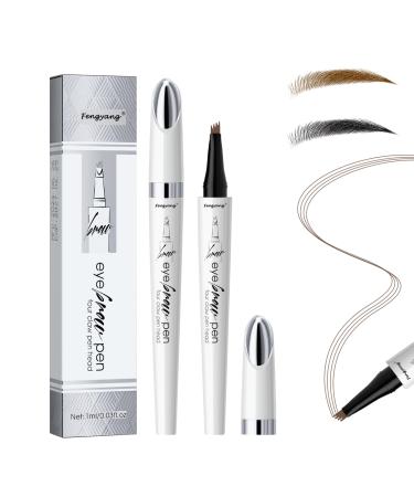 Fengyang® 2Pcs Waterproof Eyebrow Pencil, Micro Eyebrow Pencil, Makeup Eyebrows, Semi Permanent Makeup Eyebrows, Waterproof Eyebrow Pencil, Hair Effect Eyebrow Pen