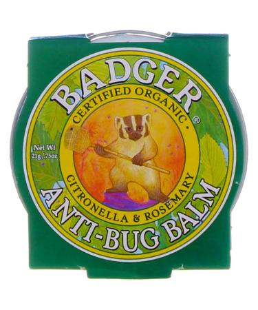 Badger Anti Bug Balm Organic Certified Natural Mosquito Repellent 0.75oz(3-Pack)