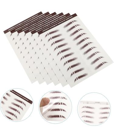 Balacoo 6pcs Eyebrow Stickers Waterproof Stickers Makeup Brow Sticker Artificial Eyebrow Tattoos Woman Hair 1 count (Pack of 1) Brown - Buy Online on GoSupps.com