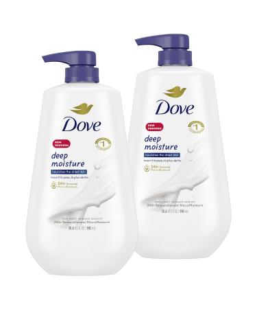 Dove Deep Moisture Body Wash with Pump for nourishing the driest skin 905ml (Pack of 2) 905 ml (Pack of 2) Deep Moisture