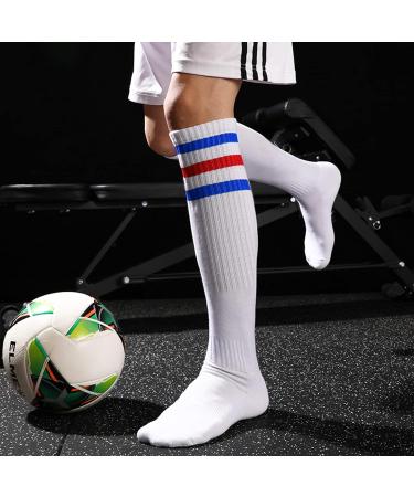 5 Pieces Red White and Blue Sweatbands Set Striped Sweatbands and Striped Socks Set 80s Sweatbands 90s Costume Wrist Sweat Bands for Men and Women Sports Headbands 80s Fitness - Buy Online on GoSupps.com