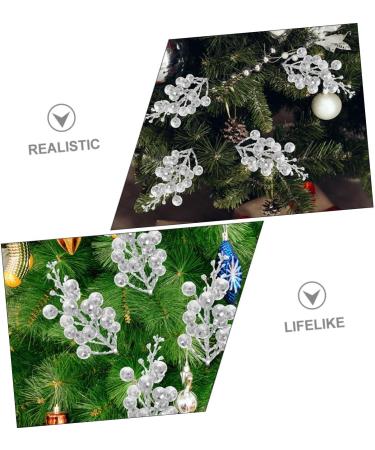 Artibetter 20pcs the fruit wreath artificial decorate Christmas Tree Decor berries christmas tree branch crafts Christmas Tree Decorations flower arrangement artificial xmas berry stem Silver 19X5X5CM - Buy Online on GoSupps.com