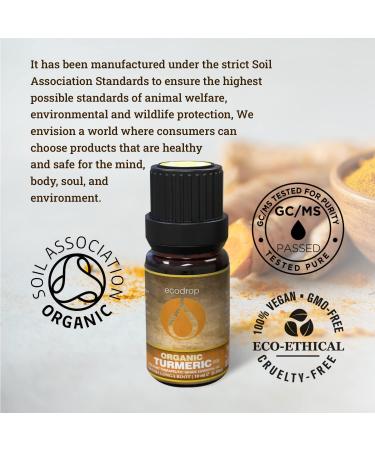 Certified Organic Turmeric Essential Oil 10ml - 100% Pure & Therapeutic Grade for Aromatherapy | Natural & Organic for Massage, Diffusers & Bath | Includes e-Book - Buy Online on GoSupps.com