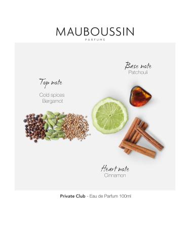 Mauboussin - Private Club 100ml (3.3 Fl Oz) - Eau de Parfum for Men - Woody & Oriental Scents - Buy Online on GoSupps.com