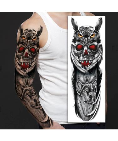 Cerlaza Temporary Tattoos for Men - 10 Sheets | Fake Sleeves Full Arm Semi Permanent Waterproof Tattoos for Adults | Realistic and Long Lasting Tatuajes Temporales - Buy Online on GoSupps.com