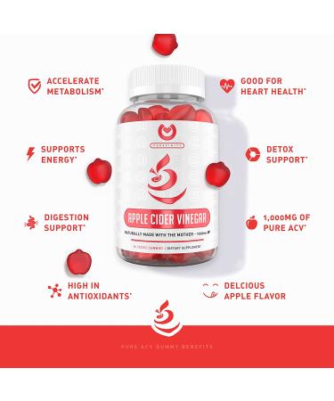 Purefinity Apple Cider Vinegar Gummies - Raw  Natural  Unfiltered ACV from The Mother - Gummy Alternative to Apple Cider Vinegar Capsules  Pills  Tablets - Detox  Cleanse & Immunity. - Buy Online on GoSupps.com