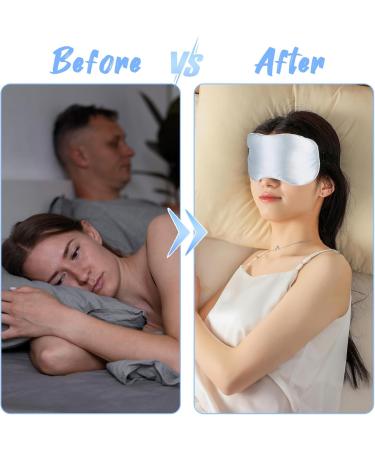 Sleep Mask 3 Pack - Soft Silk Blackout Eye Covers for Side Sleepers | Comfortable Night Eyeshade for Men Women & Kids | Perfect for Travel & Napping - Buy Online on GoSupps.com