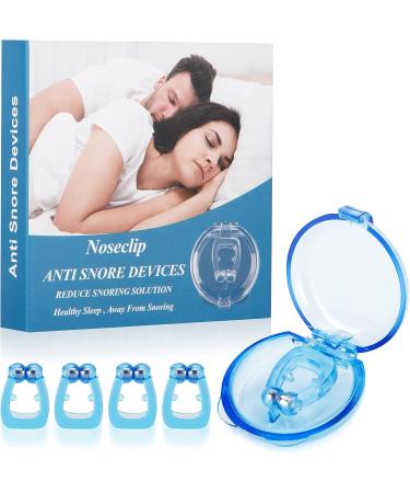 Silicone Magnetic Snore Stopper - Blue (4pcs) | Anti Snoring Nose Clip for Quieter Sleep - Buy Online on GoSupps.com
