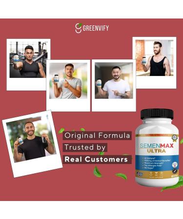 Semenmax Ultra Organic Maca Root Complex 60 Capsules All Natural Dietary Supplement Gluten Free Vegan (1) - Buy Online on GoSupps.com