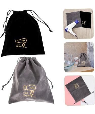 BIUDECO 2pcs Hair Dryer Bag Travel Hair Dryer Makeup Towels Black Hair Dryer Storage Pouches Cosmetic Bag - Buy Online on GoSupps.com