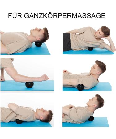 Igelball Hard Massage Ball for Pain Relief - Nubbly Foot Hand & Back Massage | Myofascial Relaxation & Plantar Fasciitis Relief (Black) - Buy Online on GoSupps.com