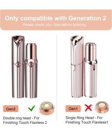 2 PCS Flawless Generation 2 Facial Hair Remover Replacement Heads | Hypoallergenic & Gold-Plated - Buy Online on GoSupps.com
