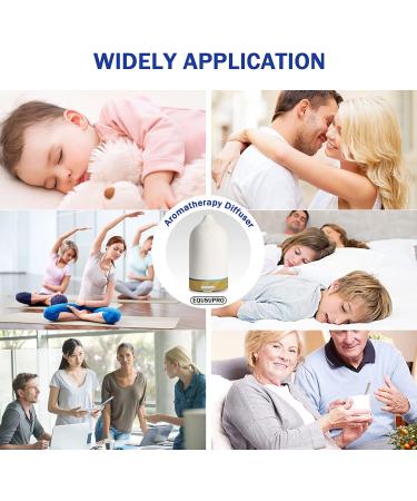 100ml Ultrasonic Essential Oil Diffuser | Cool Mist Aromatherapy Diffuser with Waterless Auto Shut-Off & 7 Color LED Lights - Ideal for Home, Yoga, Spa | Ceramic Design - Buy Online on GoSupps.com