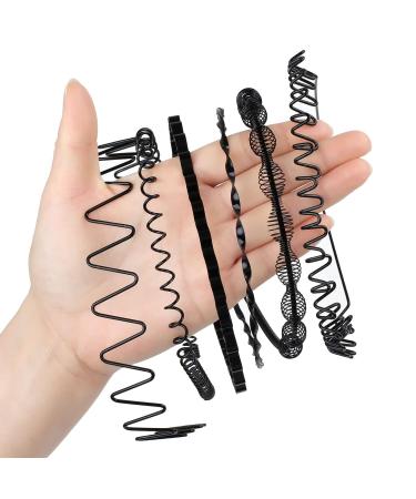 Mujinshow 6PCS Metal Wave Hair Bands - Non-slip Universal Headband for Men and Women - Buy Online on GoSupps.com