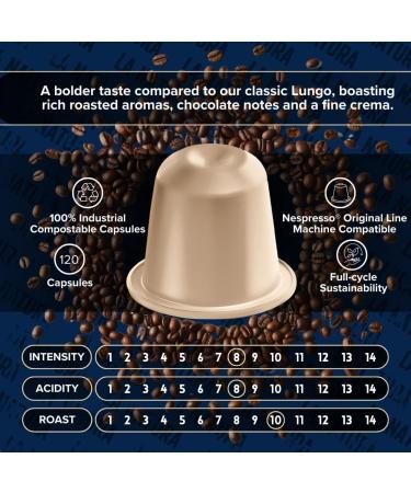 La Natura Lifestyle Caf LUNGO FORTE - 120 coffee capsules compatible with Nespresso capsule machines - 100% industrially compostable - environmentally friendly - Buy Online on GoSupps.com