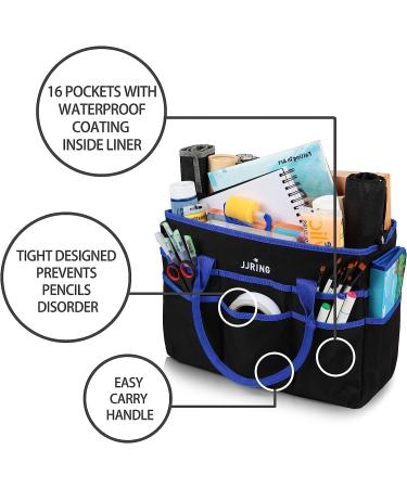 Large Multi-Functional 600D Nylon Artist Tote Bag with 16 Pockets - Blue | Perfect for Art, Craft, Sewing, Make-up, School, Medical & Office Supplies - Buy Online on GoSupps.com