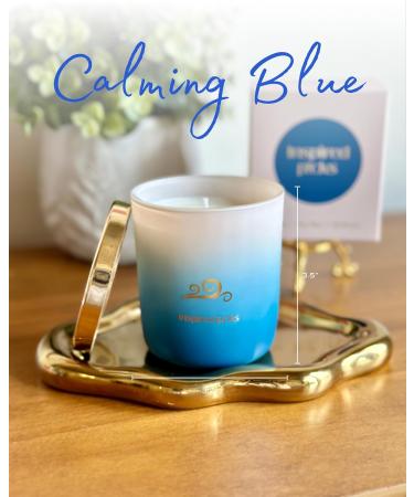Gift for Men: 2 Candle Set - Blue Gold Waves & Sea Breeze Green Gold Leaf & Wood Sage | International Shipping Available - Buy Online on GoSupps.com