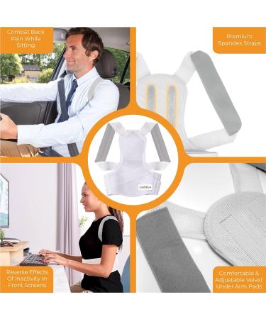LyfeFocus S1 Premium Invisible Posture Corrector for Men & Women - White Medium, Pack of 1 - Buy Online on GoSupps.com