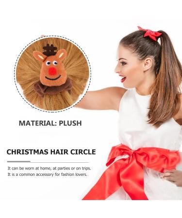 Lurrose Christmas Scrunchies - 7Pcs Plush Hair Bands for Women | Santa Snowman & Reindeer Hair Accessories - Perfect Holiday Gift - Buy Online on GoSupps.com
